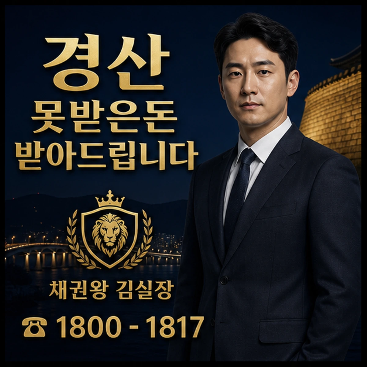 경산 못받은돈 받아드립니다 채권왕 김실장